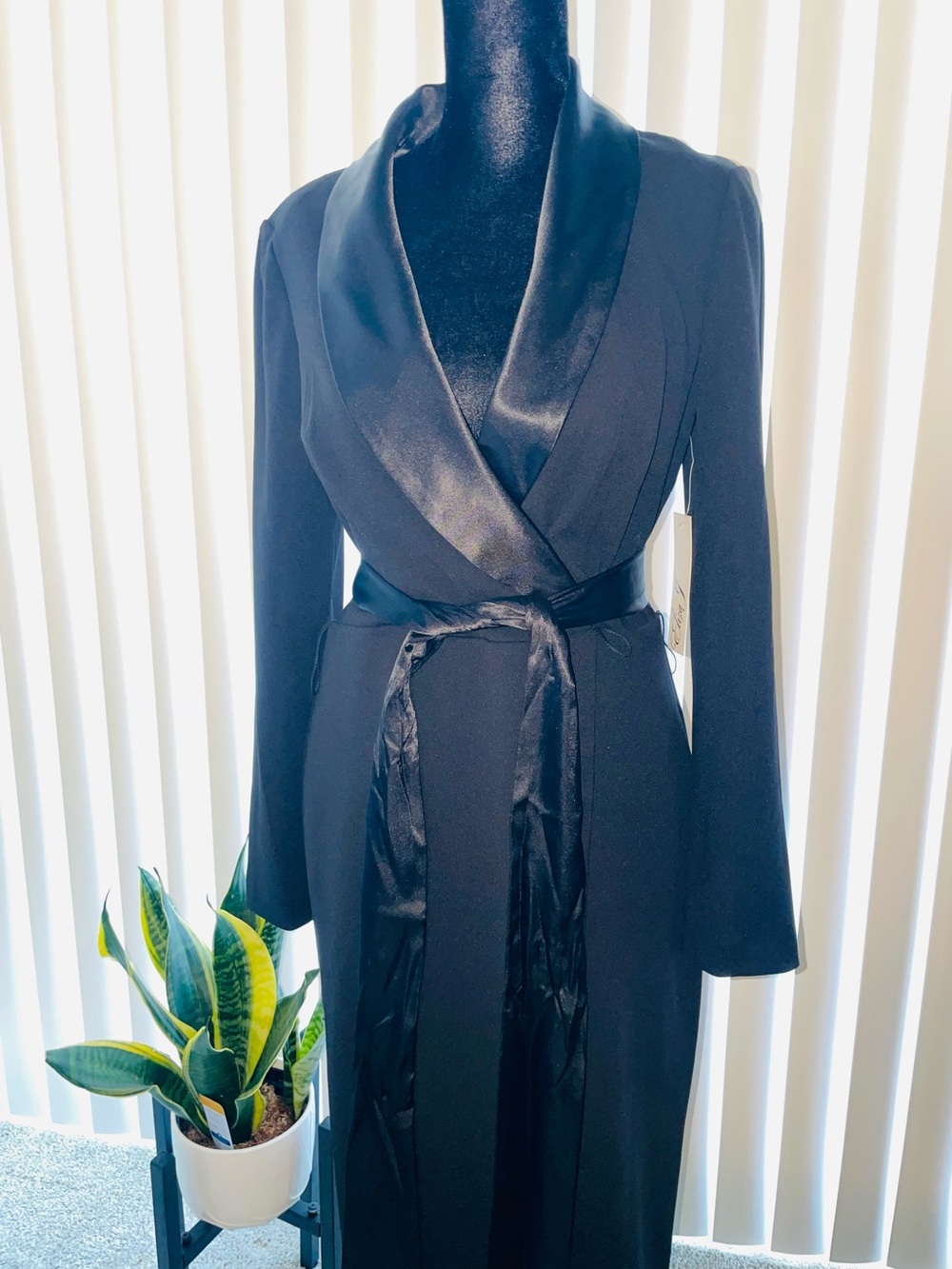 Eliza J Tuxedo Black Long Sleeves Dress